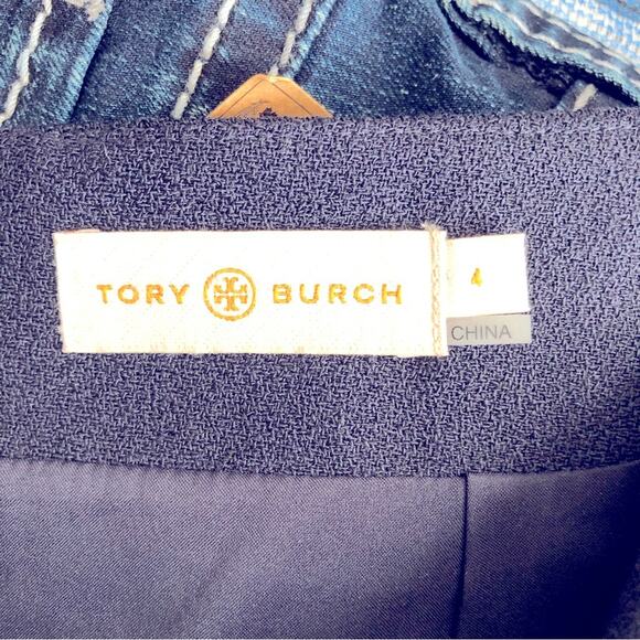 Tory Burch dk navy blue black wool mini skirt size 4 - Picture 5 of 6